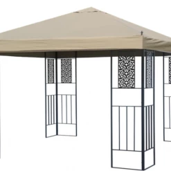 Gazebo Parts Direct Catalog Sunjoy Khaki+Dark Brown Replacement Canopy For Sutton Gazebo (10X10 Ft) L-GZ494PST-E Sold At Canadian Tire