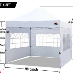 Gazebo Parts Direct Winter Gazebo With Sidewalls And Church Window 8x 8 Commercial Use